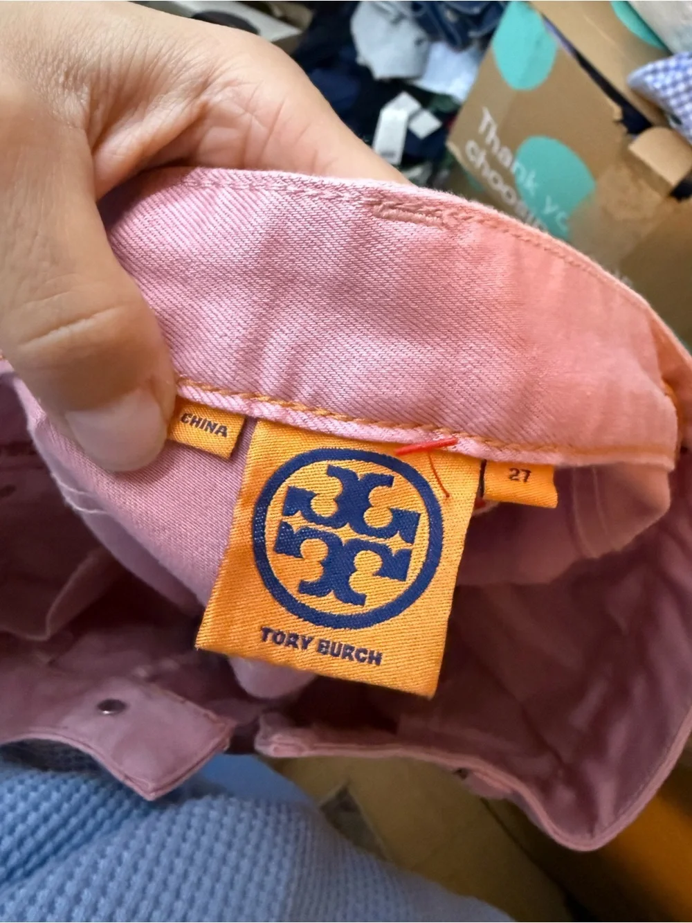Tory Burch Coral Alexa Cropped Skinny Jeans